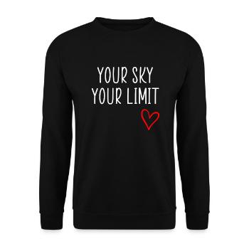 Ihr Sky Cool Zitat - Unisex Pullover - Schwarz - Vorne - Alina (178cm) & Michal (187cm)