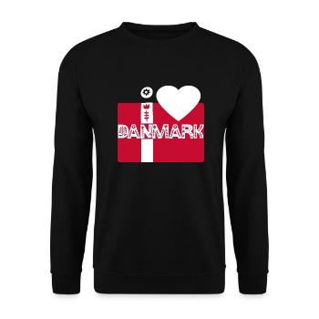 Denmark - Unisex Sweatshirt - black - Front - Alina (178cm) & Michal (187cm)