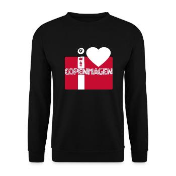Copenhagen - Unisex Sweatshirt - black - Front - Alina (178cm) & Michal (187cm)