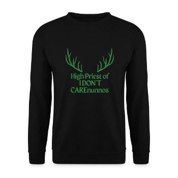 High Priest of I DON T CAREnunnos - Unisex Pullover - Schwarz - Vorne - Alina (178cm) & Michal (187cm)