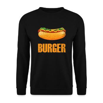 Lusitge Sayings Cool Design Hot Dog - Unisex Sweatshirt - black - Front - Alina (178cm) & Michal (187cm)