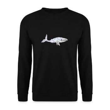 Mimosarella Walfisch - Unisex Pullover - Schwarz - Vorne - Alina (178cm) & Michal (187cm)
