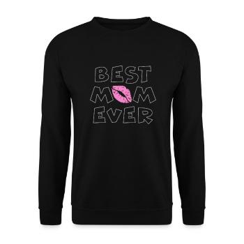 Best mom ever - Unisex Sweatshirt - black - Front - Alina (178cm) & Michal (187cm)