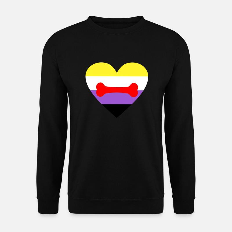 Nonbinary Puppy Play LGBTQ Pride - Unisex Sweatshirt - black