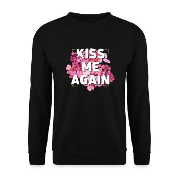 Küss mich wieder - Unisex Pullover - Schwarz - Vorne - Alina (178cm) & Michal (187cm)