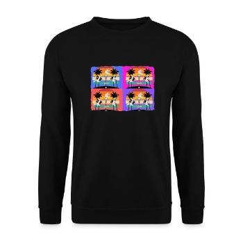 Obstacle course vs obstacle parking meter - Unisex Sweatshirt - black - Front - Alina (178cm) & Michal (187cm)