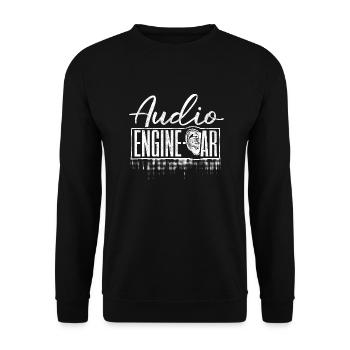 Pediatric Audiologist Audiology Audio Engine-Ear - Unisex Pullover - Schwarz - Vorne - Alina (178cm) & Michal (187cm)