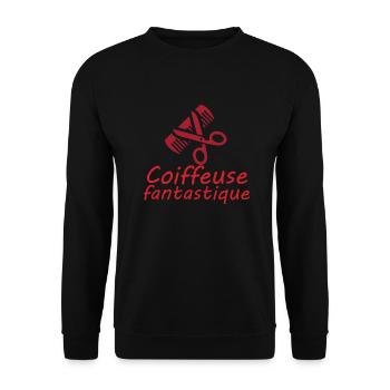 Tshirt femme Coiffeuse fantastique - Sweat-shirt Unisexe - noir - Devant - Alina (178cm) & Michal (187cm)