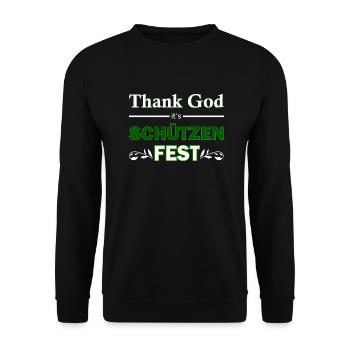 Danke Schützenfest - Unisex Pullover - Schwarz - Vorne - Alina (178cm) & Michal (187cm)