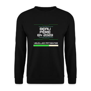 Beau Père en 2023 Cadeau Pour Futur Père - Unisex Sweatshirt - black - Front - Alina (178cm) & Michal (187cm)