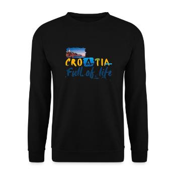 Kroatien Kroatisch Hrvatska Kroaten Kroaten Kroaten - Unisex Pullover - Schwarz - Vorne - Alina (178cm) & Michal (187cm)