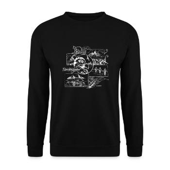 Bearded Vulture Berchtesgaden Watzmann - Unisex Sweatshirt - black - Front - Alina (178cm) & Michal (187cm)
