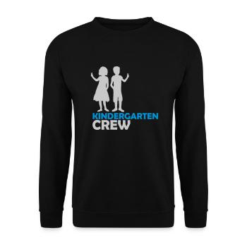2 Siblings Kindergarten Crew - Unisex Sweatshirt - black - Front - Alina (178cm) & Michal (187cm)