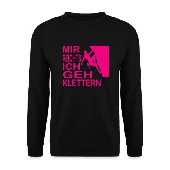 climbing - Unisex Pullover - Schwarz - Vorne - Alina (178cm) & Michal (187cm)