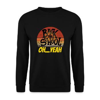 Back to school OH YEAH lightning - Unisex Sweatshirt - black - Front - Alina (178cm) & Michal (187cm)