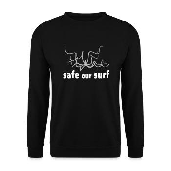 Safe our Surf - Unisex Pullover - Schwarz - Vorne - Alina (178cm) & Michal (187cm)
