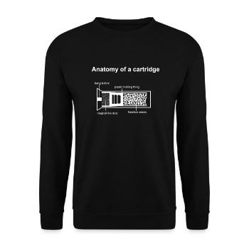 Anatomy of a cartridge funny 2 - Sweat-shirt Unisexe - noir - Devant - Alina (178cm) & Michal (187cm)