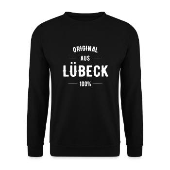 Lübeck - Unisex Pullover - Schwarz - Vorne - Alina (178cm) & Michal (187cm)