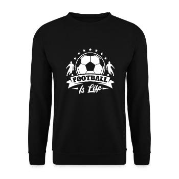 Le football, c’est la vie - Sweat-shirt Unisexe - noir - Devant - Alina (178cm) & Michal (187cm)