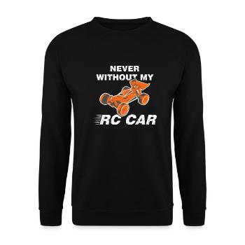 Never Without My RC Car - RC Auto Fan - Unisex Pullover - Schwarz - Vorne - Alina (178cm) & Michal (187cm)