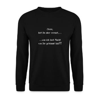 Bist Du aber versaut - Unisex Pullover - Schwarz - Vorne - Alina (178cm) & Michal (187cm)