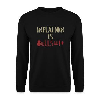 Inflation is Bullsh*t Provocation Anglais - Sweat-shirt Unisexe - noir - Devant - Alina (178cm) & Michal (187cm)
