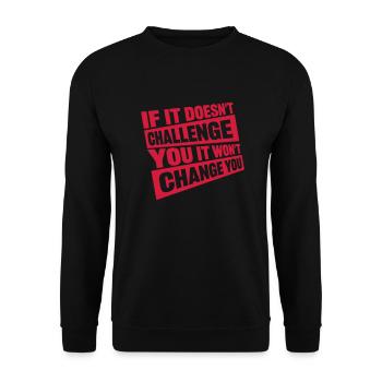 Séance d’entraînement Fitness Motivation Citation - Sweat-shirt Unisexe - noir - Devant - Alina (178cm) & Michal (187cm)