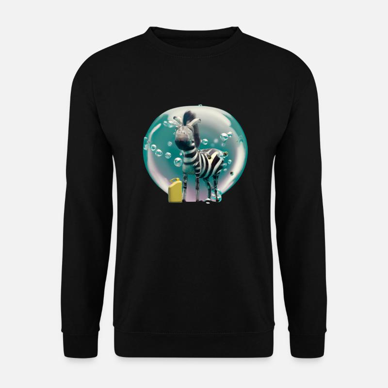 Zebra, digital Art - Unisex Sweatshirt - black