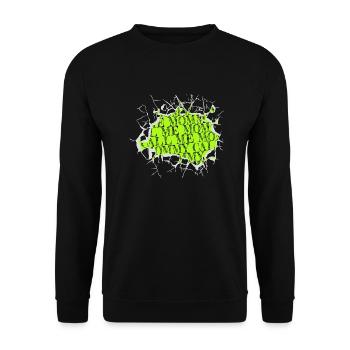 fête de famille une famille une équipe famille aime le mieux - Sweat-shirt Unisexe - noir - Devant - Alina (178cm) & Michal (187cm)