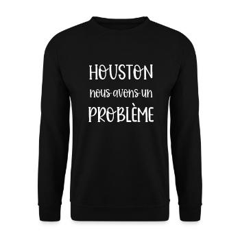 houston nous avons un problème - Sweat-shirt Unisexe - noir - Devant - Alina (178cm) & Michal (187cm)