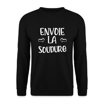 envoie la soudure - Sweat-shirt Unisexe - noir - Devant - Alina (178cm) & Michal (187cm)