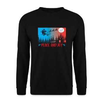 Peace and Joy - Unisex Sweatshirt - black - Front - Alina (178cm) & Michal (187cm)