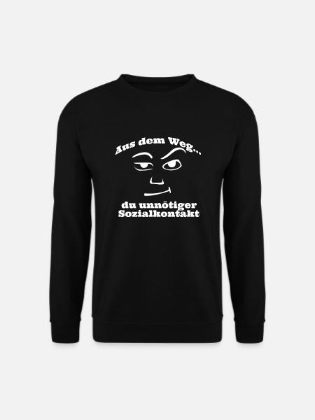 unnötiger Sozialkontakt - Unisex Pullover - Schwarz
