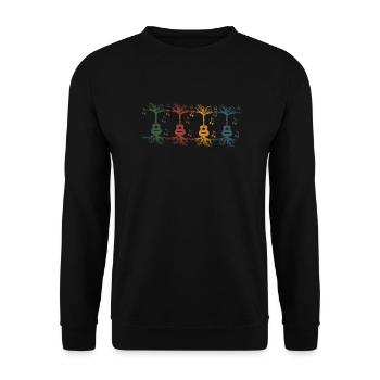 Vintage Funny Guitar Retro shirt Gift Idea - Unisex Sweatshirt - black - Front - Alina (178cm) & Michal (187cm)