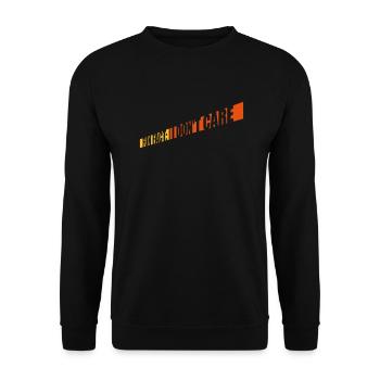 I don't care fact - Unisex Sweatshirt - black - Front - Alina (178cm) & Michal (187cm)