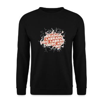 doggie boxer zitat hundehalter weihnachten - Unisex Pullover - Schwarz - Vorne - Alina (178cm) & Michal (187cm)