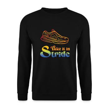 Lustiges Marathon Läufer Laufen Cross Country - Unisex Pullover - Schwarz - Vorne - Alina (178cm) & Michal (187cm)