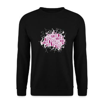 fischen angelngeschenke geek tierrechte - Unisex Pullover - Schwarz - Vorne - Alina (178cm) & Michal (187cm)