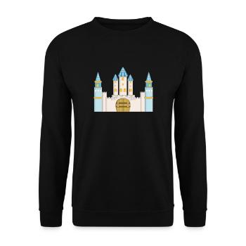 Prinzenburg blau, weiß und gold - Unisex Pullover - Schwarz - Vorne - Alina (178cm) & Michal (187cm)
