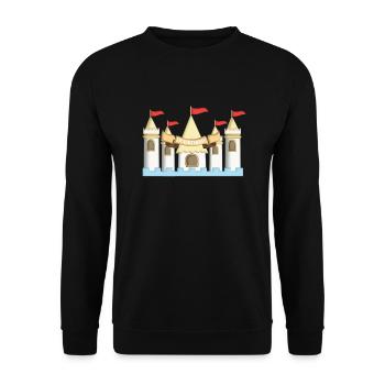 Chateau du prince anniversaire 1 an - Sweat-shirt Unisexe - noir - Devant - Alina (178cm) & Michal (187cm)