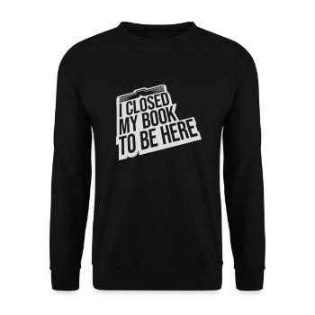 I closed my book - Unisex Pullover - Schwarz - Vorne - Alina (178cm) & Michal (187cm)