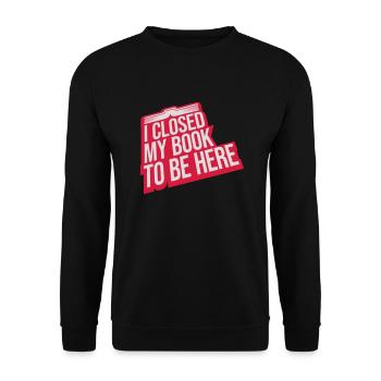 I closed my book - Unisex Pullover - Schwarz - Vorne - Alina (178cm) & Michal (187cm)
