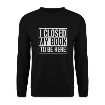 I closed my book - Unisex Pullover - Schwarz - Vorne - Alina (178cm) & Michal (187cm)