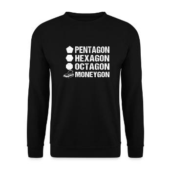 Pontonboot Kapitän Bootfahren See Pontoon - Unisex Pullover - Schwarz - Vorne - Alina (178cm) & Michal (187cm)