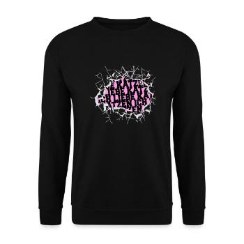 witzig statement spruch großkatze geschenkidee - Unisex Pullover - Schwarz - Vorne - Alina (178cm) & Michal (187cm)