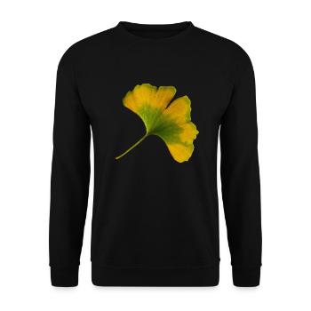 Ginkgo Leaf Autumn Ginkgo Leaf Yellow Green - Unisex Sweatshirt - black - Front - Alina (178cm) & Michal (187cm)
