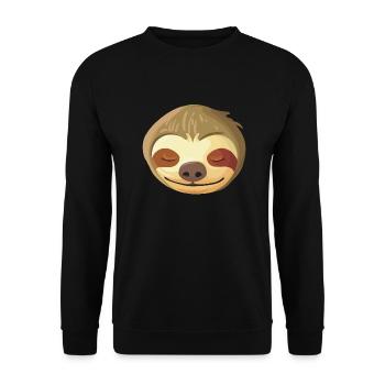 Visage paresseux endormi - Sweat-shirt Unisexe - noir - Devant - Alina (178cm) & Michal (187cm)