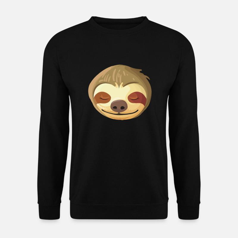 Sleeping Sloth Face - Unisex Sweatshirt - black