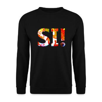 oui chante drôle pas de fille féminisme appliquer toujours - Sweat-shirt Unisexe - noir - Devant - Alina (178cm) & Michal (187cm)
