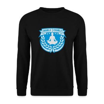Inspirez expirez Yoga citation - Sweat-shirt Unisexe - noir - Devant - Alina (178cm) & Michal (187cm)